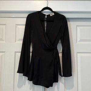 Show Me Your MuMu Romper (black silk)